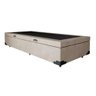 Base Box Baú Solteiro Suede Bege - 45x78x188:Bege - 1