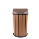 Ver imagem 3 de Lixeira Madeira Plástica 100 Litros - 70 Cm:marrom/marrom