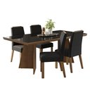 Ver imagem 2 de Conjunto Sala de Jantar Tampo de Vidro 4 Cadeiras Rustic/Preto/Oxford Todi Madesa