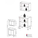 Ver imagem 2 de Kit Aparador e Armário Aéreo 4 Portas 70cm MDP Bater Multimóveis