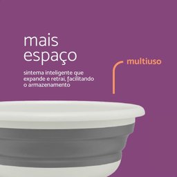 Bacia Retrátil de Plástico 5 Litros Multiuso Simplo - 4