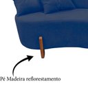 Ver mais imagens de Namoradeira Sofá Feijão Luna 130cm Orgânica Suede Azul Marinho