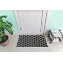 Ver imagem 1 de Tapete Capacho Porta Entrada 65CMX40CM Arabesco Preto Branco