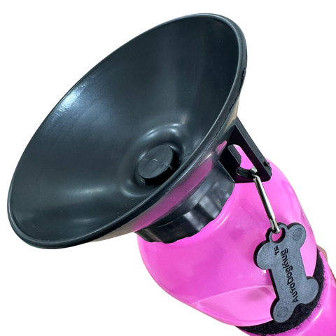 Bebedouro Garrafa Squeeze de Água Portátil Pet Cães Gatos Passeios Viagem - 500ml Rosa
