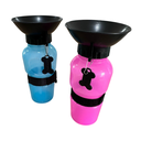 Ver imagem 5 de Bebedouro Garrafa Squeeze de Água Portátil Pet Cães Gatos Passeios Viagem - 500ml Rosa