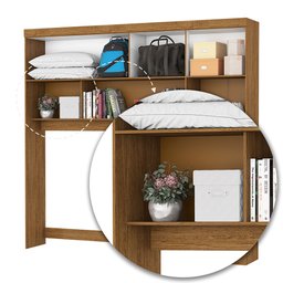 Guarda Roupa Casal Modulado Sevilha 4 e 2 Portas 8 Gavetas com Cama Casal Carioca Móveis - 8