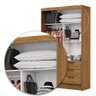 Guarda Roupa Casal Modulado Sevilha 4 e 2 Portas 8 Gavetas com Cama Casal Carioca Móveis - 9
