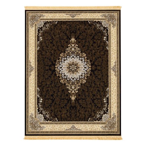 Tapete Persa Royal Marrom 300x400cm Fio Acetinado - Ideal para Quarto e Sala