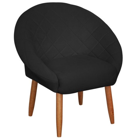 Cadeira Poltrona Reforçada para Sala de Estar Confortável Estilo Moderna Tecido Veludo Moblan Decor: