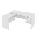 Ver imagem 5 de Mesa de Canto Para Escritório 3 Gavetas ME4106 - Tecno Mobili