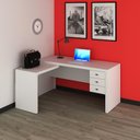 Ver imagem 2 de Mesa de Canto Para Escritório 3 Gavetas ME4106 - Tecno Mobili
