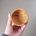 Ver imagem 5 de Kit 60 Molheiras de Bambu Lyor Cumbuca Redonda 8x4cm Petisqueira Pequena