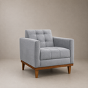 Ver imagem 1 de Poltrona Recepção Sala Estar Elegante Assy Veludo Premium - Cinza