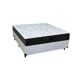 Cama Box Casal Branco com Colchão D33 Marrocos 30cm - 1