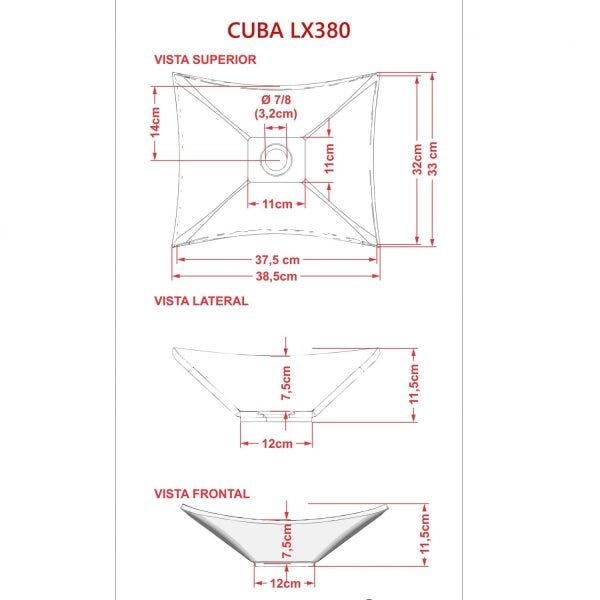 Cuba Lux L38W Folha com Válvula Click de Metal Compace - 5
