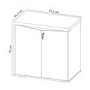 Ver imagem 3 de Balcão para Escritório com Chave Multiuso 2 Portas Unik A02 Nogal Preto - Lyam Decor