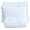 Colcha Babado King Fluffy 3pçs Branco - 2