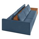 Ver imagem 7 de Sofá Ilha 3 Lugares Living 342cm Modulado para Sala Lary Veludo Azul Marinho K01 - D'Rossi