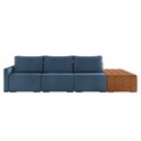 Ver imagem 6 de Sofá Ilha 3 Lugares Living 342cm Modulado para Sala Lary Veludo Azul Marinho K01 - D'Rossi