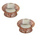 Ver imagem 5 de Kit 2 Poltronas Aurora em Aluminio e Corda Nautica Laranja