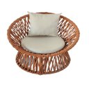 Ver imagem 3 de Kit 2 Poltronas Aurora em Aluminio e Corda Nautica Laranja