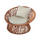 Ver imagem 2 de Kit 2 Poltronas Aurora em Aluminio e Corda Nautica Laranja