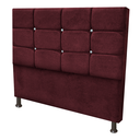 Ver imagem 2 de Cabeceira Casal 1,98 King Lari Suede:Bordo