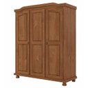 Ver imagem 2 de Guarda-Roupa Solteiro 3 Portas 4 Prateleiras Madeira Maciça Provençal Bastian Inter Link