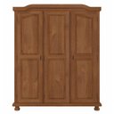 Ver imagem 4 de Guarda-Roupa Solteiro 3 Portas 4 Prateleiras Madeira Maciça Provençal Bastian Inter Link