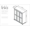 Ver imagem 3 de Guarda-Roupa Solteiro 3 Portas 4 Prateleiras Madeira Maciça Provençal Bastian Inter Link