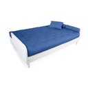 Ver imagem 2 de Sofá Cama Paris Ripado Branco Acquablock Azul Royal Madeira Nobre