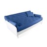 Sofá Cama Paris Ripado Branco Acquablock Azul Royal Madeira Nobre - 3