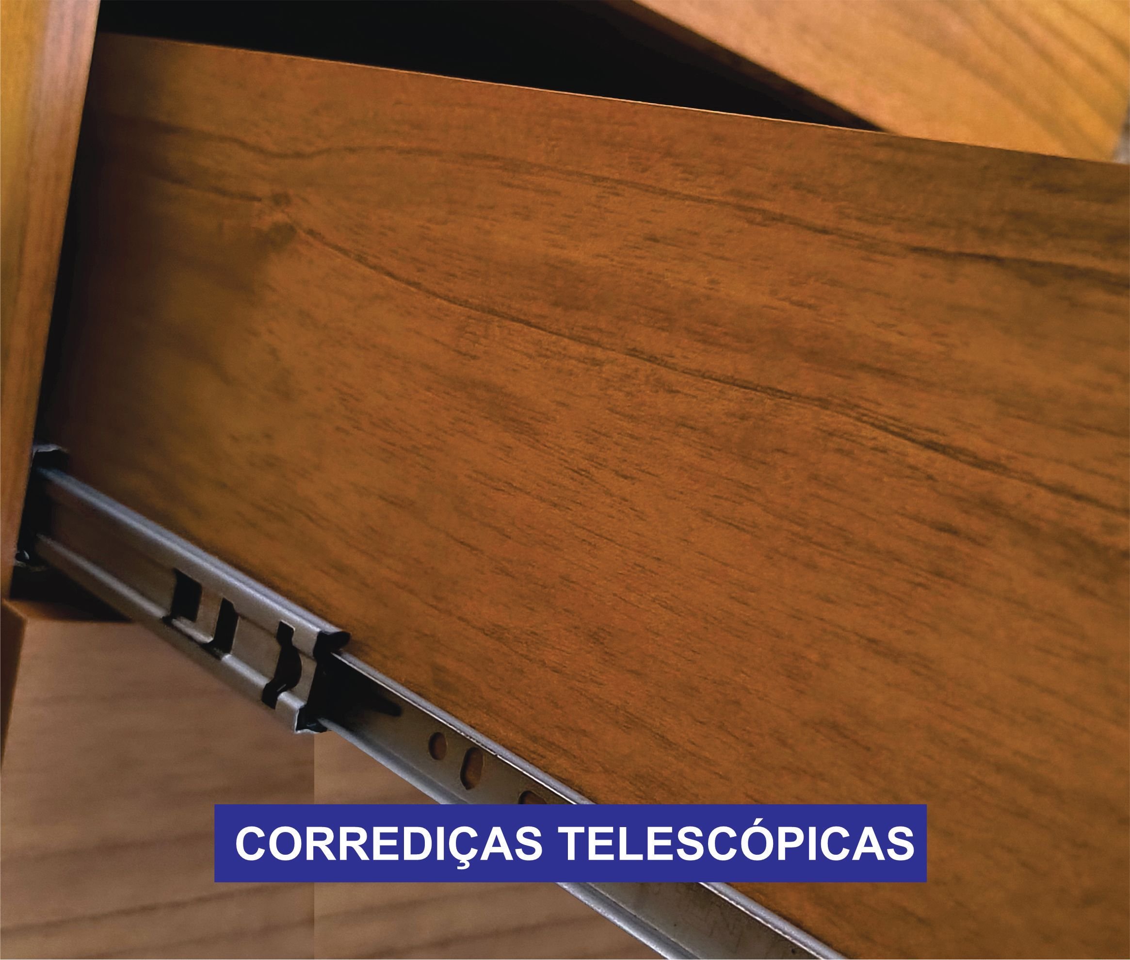 Guarda-Roupa Casal com Cabeceira Queen e Espelho 4 Portas de Correr 3 Gavetas Florença Espresso Móve - 10