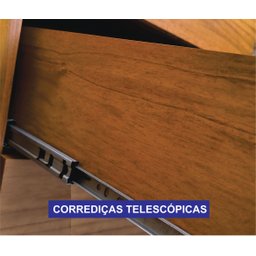 Guarda-Roupa Casal com Cabeceira Queen e Espelho 4 Portas de Correr 3 Gavetas Florença Espresso Móve - 9