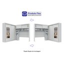 Ver imagem 7 de Guarda-Roupa Casal com Cabeceira Queen e Espelho 4 Portas de Correr 3 Gavetas Florença Espresso Móve