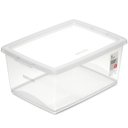 Ver imagem 3 de 6 Caixas Organizadoras 15l Plástico Empilháveis com Tampa My Closet Ordene Multiuso Transparente