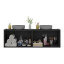 Ver imagem 4 de Gabinete de Banheiro 123,5cm Suspenso 4 Portas Multimóveis Mp5047 Preto