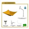 Kit Cuba L38 Torneira Link 1062 Metal Válvula 1 Polegada Sifão Pvc Flexível Compace - 4