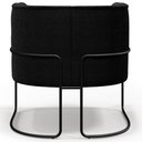 Ver mais imagens de Poltrona Para Sala De Estar Decorativa Fixa Base Aço Preto Betina D02 Bouclê Preto - Lyam Decor