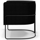 Ver imagem 6 de Poltrona Para Sala De Estar Decorativa Fixa Base Aço Preto Betina D02 Bouclê Preto - Lyam Decor