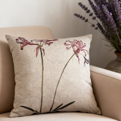 Capa de Almofada Linho Estampada Rose Floral 45x45cm - Floral 2