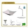 Kit Cuba L38 Torneira Link 1062 Metal Válvula 1 Polegada Sifão Pvc Flexível Compace - 4