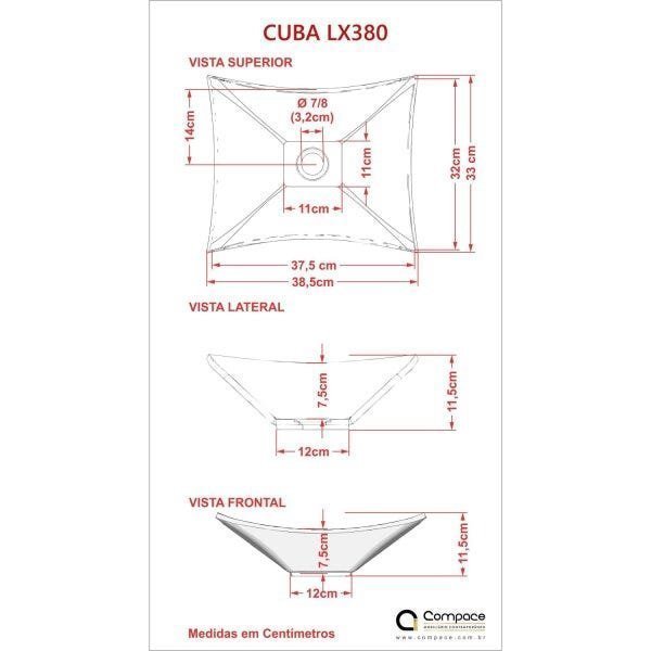 Kit Cuba L38 Torneira Link 1062 Metal Válvula 1 Polegada Sifão Pvc Flexível Compace - 9