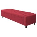 Ver imagem 3 de Kit Cabeceira e Calçadeira Baú Casal Everest P02 140 cm para cama Box Suede - Doce Sonho Móveis KIT