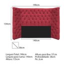 Ver imagem 6 de Kit Cabeceira e Calçadeira Baú Casal Everest P02 140 cm para cama Box Suede - Doce Sonho Móveis KIT