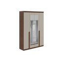 Ver imagem 3 de Guarda Roupa Solteiro 4 Portas e 2 Gavetas C/ Espelho Alonzo New Branco - Lopas