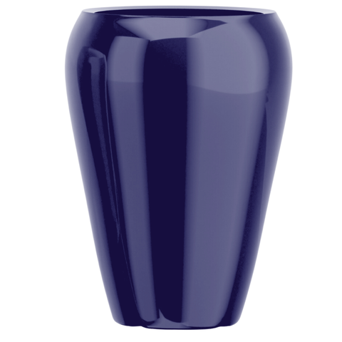Vaso Fibra de Vidro Cachepot 46cm Decorativo Sala Plantas Azul Noturno