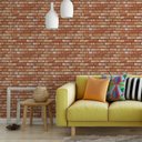 Ver imagem 2 de Papel de Parede Decorativo Tijolinho Clássico Vermelho 1,50m
