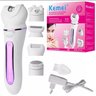 Depilador Elétrico Feminino 5em1 Kit Limpeza da Pele Km-7936 - 2