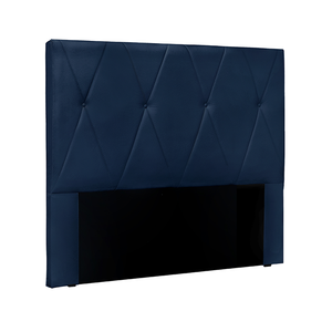 Cabeceira Casal 140cm Ancona Suede Azul Marinho - Lucadi Home